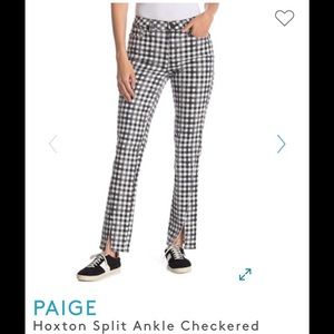 Paige Hoxton Ankle Jean B&W Check Size 28